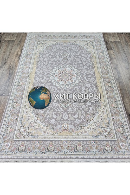 Иранский ковер Kashan lux 418 Серый